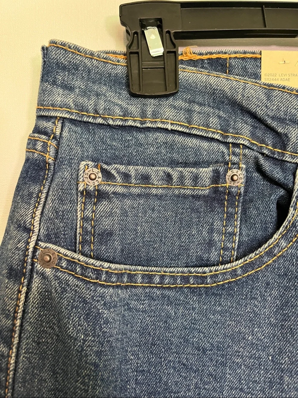 Levi's Strauss & Co Mens 34/34 505 Men's Dark Blue Straight Jeans